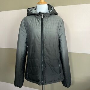Victorias Secret VSX Sports Reversible Puffer Ombré Gray & Black Coat Size S/p